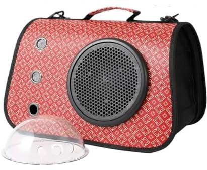cat Bags Portable Folding Cat Bag Trendy Transparent Outdoor Portable Cat Backpack Three-Hole Breathable Linen Pet Bag Soft Side Travel Cat Bag(W)