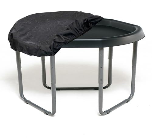 KUB® (NEW 3 in 1 Hexacle Tuff Tray, Adjustable Stand & Waterproof Cover Set | Ultimate Kids Sensory Play Setup | Ideal for Sand and Water Play (XL 90cm) | 6 Colour Options (Black)