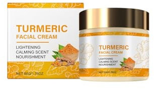 Kurkuma creme, Kurkuma Gesichtscreme,aufhellende Creme – Feuchtigkeitsspendende & aufhellende Creme mit Kurkuma-Extrakt | Reduziert dunkle Flecken, Falten & Altersflecken, für alle Hauttypen (50g)