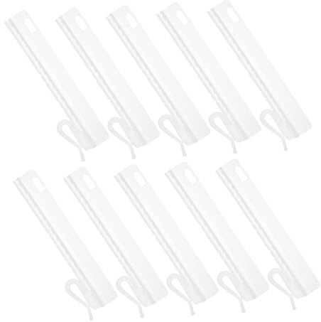 VICASKY Ganci Tende Regolabili in Altezza, Clip in Plastica Bianca, 25 Pezzi, Facili da Installare e Staccabili per Tende e Progetti di Casa