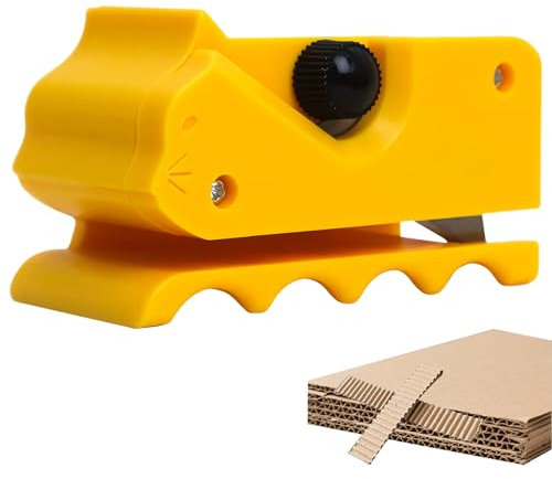 DIY Kratzbretter Katze Kartonschneider, Kratzbrett Cardboard Cutter, Kratzpappe für Katzen Herstellen Schneider, Katzenkratzbrett Wellpappe Karton Schneider, für Karton schneiden (Gelb)