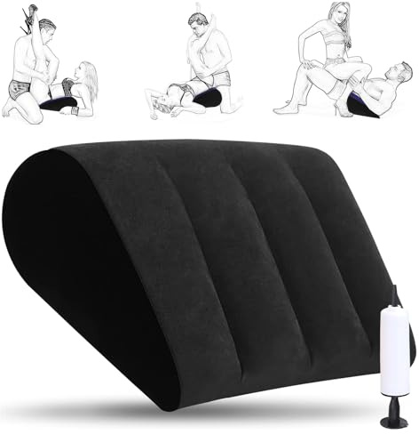 Sex Kissen, Sex Spielzeug Für Die Paare, Keilkissen, Sexkissen, Sex Kissen Für Die Frau, Aufblasbares Dreieckskissen Mit Pumpe, 45 * 36 * 16cm, Leicht Zu Reinigen