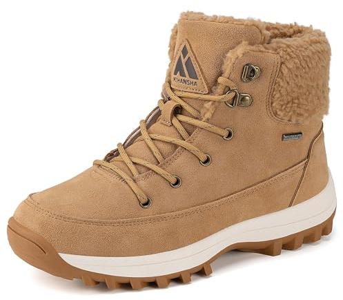 Mishansha Damen Winterstiefel | Gefüttert, Rutschfest