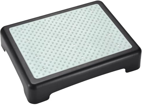 PEEXTBB rutschfest Halbstufe, Einstiegshilfe Tritthocker, Mobilitätsstufenplattform Trittstufe, Tragbare Steighilfe Treppen Stufe, Tragkraft von bis zu 200 kg, für Bett, Treppe, Schwarz Leuchtend