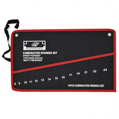 Tool Roll Bag,Durable Protective Organiser for Spanners and Tools | Spanner Organiser with Spanner Holder for Workshop Tool Organization,Ideal for Craftsman Mechanics