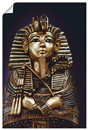 ARTLAND Wanddeko Poster & Kunstdrucke Wandposter 20 x 30 cm Sarkophag Figur Maske Schmuck Gold Büste König Tutanchamun 1342 v Ch Ägypten S7UN
