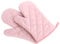 Klmnop Oven Mitts Kitchen Cotton Cute Long Microwave Oven Gloves, Heat Resistant Glove for Cooking, Food, Frying, Baking Premium Durable Mitts 1 Pair Pink