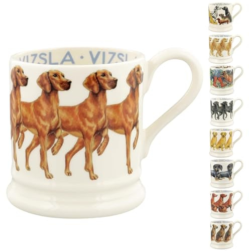 Emma Bridgewater Large Mug 1/2 Pint, Ceramic Coffee Mug Large - Stoneware Mug, Cappuccino, Latte, Coffee, Tea Cup - Beautiful Mugs, Birthday Gift - Coffee Mug Vizsla