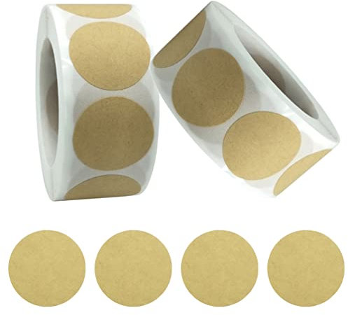 Etiketten Selbstklebend 1000pcs preisetiketten Aufkleber rund Klebeetiketten Zum Beschriften Gewürzetiketten 25mm Stickers Marmeladengläser,Weihnachten Handgemacht Geschenkaufkleber schusspflaster