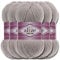 Alize 5 x 100g Cotton Gold Türkische Premium Wolle Baumwolle und Acryl Handstrickgarne | Garn | Yarn | Babywolle Strickgarn Akzente Accessoire Baby zum Häkeln Stricken Kleidung Schals (Grey | 200)