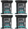The Nobleman - Lot de 4 paquets de 120 lingettes nettoyantes rafraîchissantes pour le visage et le corps pour homme