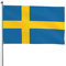 Flagge von Schweden Flaggen, dekorative Flaggen für den Außenbereich, 3 x 5 Fuß, 100% Polyester, Außen-Allwetterflagge, die Farbe ist hell und leicht zu verblassen, schnell trocknend.