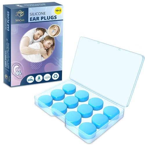 Tapones Oidos Ruido Dormir Pack 12 TALACANO - Tapones para dormir - Tapones dormir - Tapones oidos ruido silicona - Tapones Oidos Natación - Moldeables Reutilizables - Tapones Cancelación Ruido…