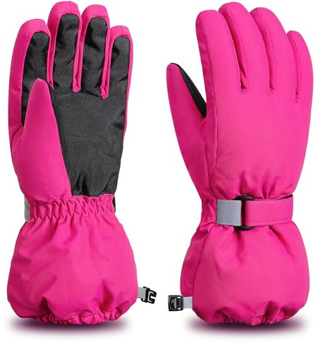 ThxToms Kinder Ski Handschuhe | Winter Snow Skihandschuhe -15℃ | Winddicht Wasserdicht Warm | Oxford Verdickt Kalt Wetter | Outdoor Sports Snowboard Skifahren | Junge Mädchen für 4-13 Jahre alt