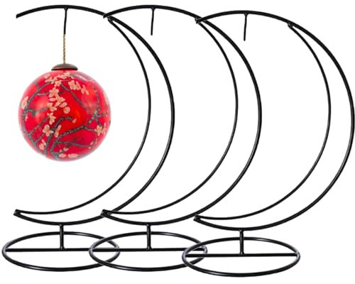 CONSTEFIRE Ornament-Präsentationsständer, 3 Stück, Geschenk-Ornament-Halter mit Hakenaufhänger für Weihnachten, Halloween, Dekoration, Glas-Hexenkugel, Heim-Party, Hochzeitsdekoration