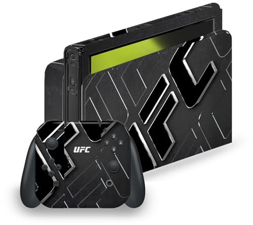 Head Case Designs Licenza Ufficiale UFC Fuori Misura Grafica Vinile Sticker Gaming Pelle Adesivo Compatibile con Nintendo Switch OLED Bundle