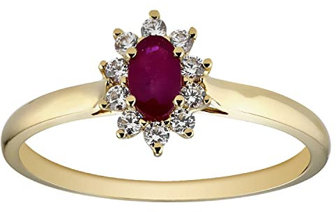 Brillaxis Bague marquise or rubis diamants - 54