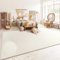 Paco Home Teppich Wohnzimmer Schlafzimmer Kurzflor Skandinavisches Boho Muster Melierte Optik Moderne Einfarbige Deko, Grösse:240x340 cm, Farbe:Creme