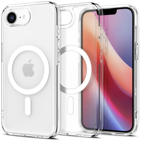 Spigen für iPhone 16e Hülle [Anti Vergilbung] Ultra Hybrid MagFit iPhone 16e Case Handyhülle Transparent Dünn Slim Kompatibel mit MagSafe Zubehör -Frost White