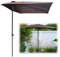 8.2ft *4.3ft Garden Parasol, Half Rectangle Balcony Umbrella Adjustable Height, For Small Spaces, Against A Wall, Porch, Window(Coffee)