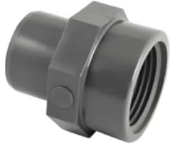 Embout PVC pression à coller mâle 25 mm, femelle à visser 15x21