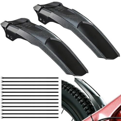 Fahrrad Schutzblech 24-29 Zoll, 2 PCS Schutzblech Mountainbike Vorne Hinten | MTB Schutzblech Set, Mudguard MTB Abnehmbares Design für alle Mountainbike Road Bike