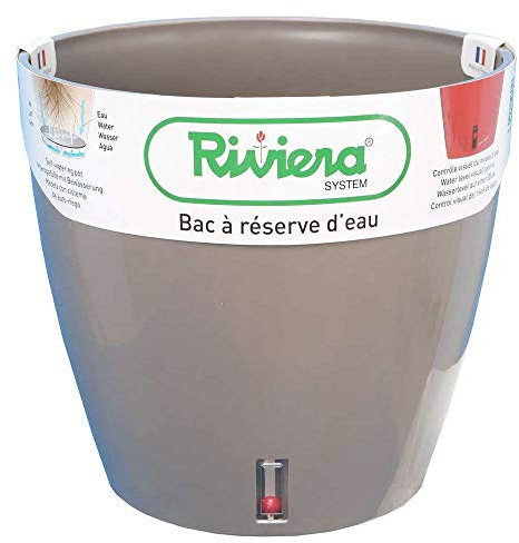 Riviera-Pot DE Fleurs EVA Rond Ø31-TAUPE