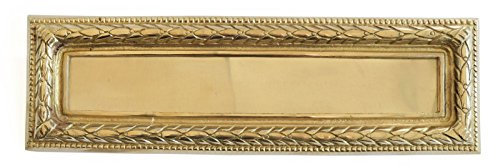 Castelion® Heavy Solid Brass Regency Letter Plate (32cm x 10cm)