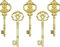 Makhry Mixed 20 Extra Large Antique Gold Finish Skeleton Key Rustic for Wedding Party Favor Decoration (Antique Gold)