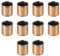 sourcing map Gleitlager 8 mm Bohrung x 10 mm Außendurchmesser x 10 mm Länge Gleitlager Umwickelte ölfreie Buchsen Kupferbeschichtung (10 Stück)