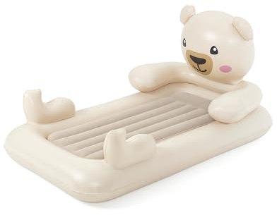 Bestway Up, In & Over™ Luftbett für Kinder, Teddy, 188 x 109 x 89 cm, Beige
