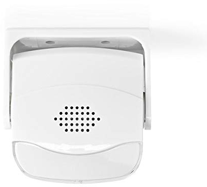 Nedis Motion Detection Alarm, Easy-to-Use CDS Sensor for Door Entry, Wall or Ceiling Mount with Adjustable 300° Angle, Battery Powered, 80 dB Sound,