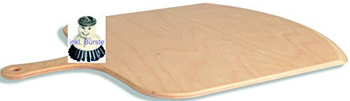 MAAJ PIZZABRETT/PIZZASCHIEBER PROFI 33x48x0.8cm BRETT FÜR FLAMMKUCHEN + PIZZA AUS BUCHENHOLZ - MADE IN ITALY