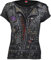 Spiral - Goth Metal - Allover Cap Sleeve Top Schwarz - XXL