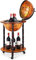 COSTWAY Mappamondo Bar con Ruote Mobile Porta Liquori, con Stile Retrò (Marrone 47 x 47 x 90 cm)