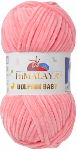 Strickfein Himalaya Dolphin Baby Wolle Garn Baumwolle Strickwolle zum Stricken häkeln (80346 Babyrosa)