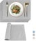 Weldomcor Tischsets Abwaschbar Leinen 4er Set Tischsets Stoff Hitzebeständige Platzdeckchen Doppelseitiges Nähen Platzset für Hause Dinnerpartys Küche Restaurant und Hotel (Grau)