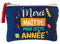 STC Porte-Monnaie Coton Merci MAÎTRE 8.5X12CM Bleu