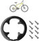 Housse de protection de chaîne de vélo, en plastique, plateau de chaîne de vélo, film de protection avec 8 vis, anneau de protection universel pour chaîne de vélo VTT d'extérieur 42T
