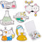 SUNNYCLUE 1 boîte 6 pièces 6 broches de Laboratoire de Style pour Badge Émail Broche Broches Équipement de Laboratoire Flacon Revers Badge Broches Mignon Broches pour Sacs à Dos Chimie Grands