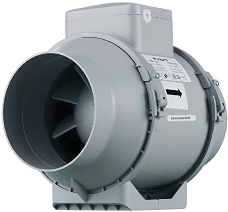 VENTS Halbradialer Rohrlüfter TT Pro 125 U mit Drehzahlregler & Thermostat