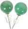 EXCEART Schmuck Ohrringe Jade-Ohrringe Ohrstecker 925Er Sterlingsilber Edelstein-Ohrringe Runde Kugel-Ohrstecker Vintage-Ohrringe Schmuck Für Frauen Freundin Geschenk Grün Retro-Ohrringe