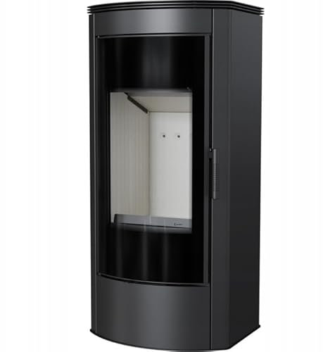 KRATKI Stahlofen freistehend mit Einzug TITAN Panorama Ø 150, Nennwärmeleistung 11KW, Energieeffizienzklasse A, Holzofen, BImSchV Norm 2