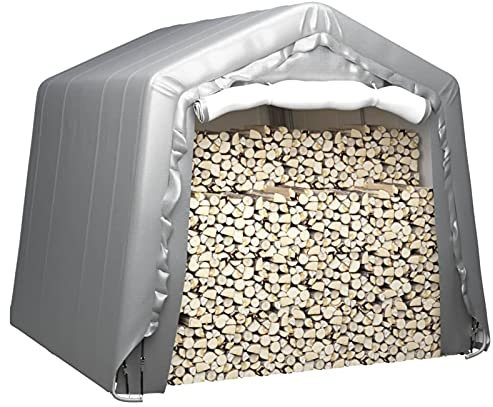 Homgoday Tente de stockage, tente de garage, abri de jardin, abri de jardin, résistant aux UV, 240 x 240 cm, gris acier