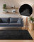 Interiyou Hochflor Teppich Sofia - 80x150 cm Schwarz - flauschig und einfarbig - waschbar und rutschfest - weicher Langflor