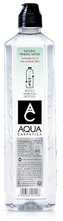 AQUA Carpatica Sports Cap 750ml x 6 - rPET - Pure Natural Still Mineral Water for Active Hydration, Nitrate-Free, Low Sodium, Naturally Alkaline, Enhanced Natural Electrolytes for Peak Performance