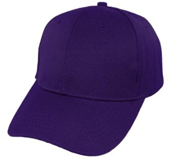 Berretto da Baseball Regolabile in Stile Polo Classico Sportivo Casual Tinta Unita Morbido e Traspirante Unisex per Adulti e Bambini Modello JDH-1, Viola, 54