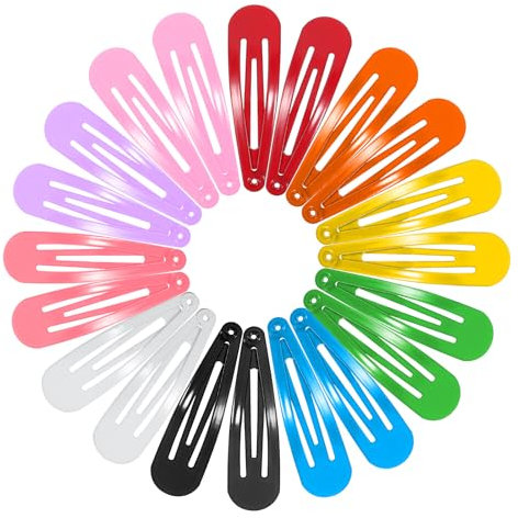 Sibba Lot de 40 Barrettes À Cheveux Antidérapantes en Métal Broche Plate Colorée Décoration Amusante pour Femmes et Filles