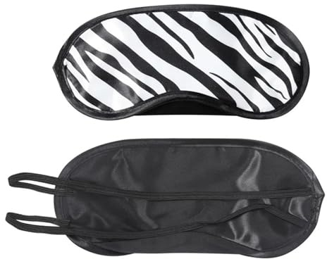 Schlafmaske Frauen Schlafmaske, weich, bequem, Schlaf-Augenmaske, Leoparden-Zebra, for Arbeit, Studium, Zuhause, Reisen, tragbare Augenabdeckung(Color3)