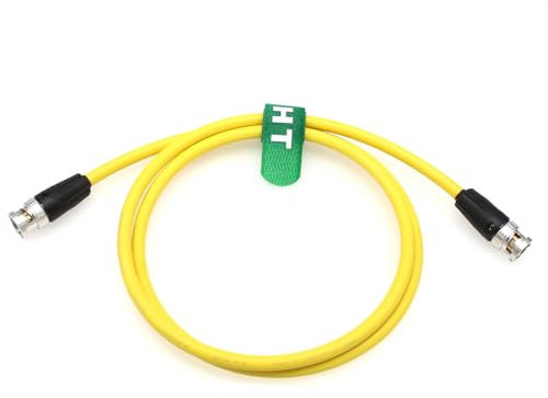 HangTon 12G 4K SDI BNC Kabel für Canon C400 C500 C300 V-raptor Kamera Ninja V SmallHD Portkeys Monitor Teradek Hollyland Vaxis, Yellow Canare 75 Ohm 50cm